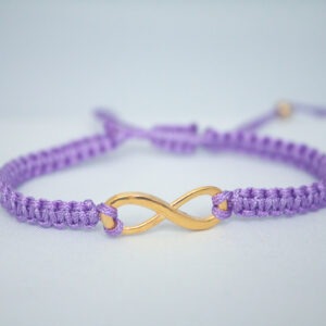 Infinity lila armband