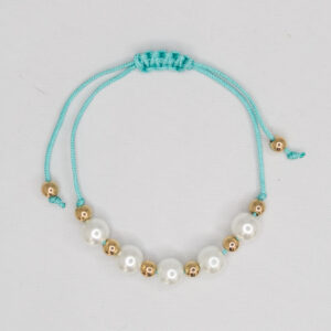Pearl White/Gold armband
