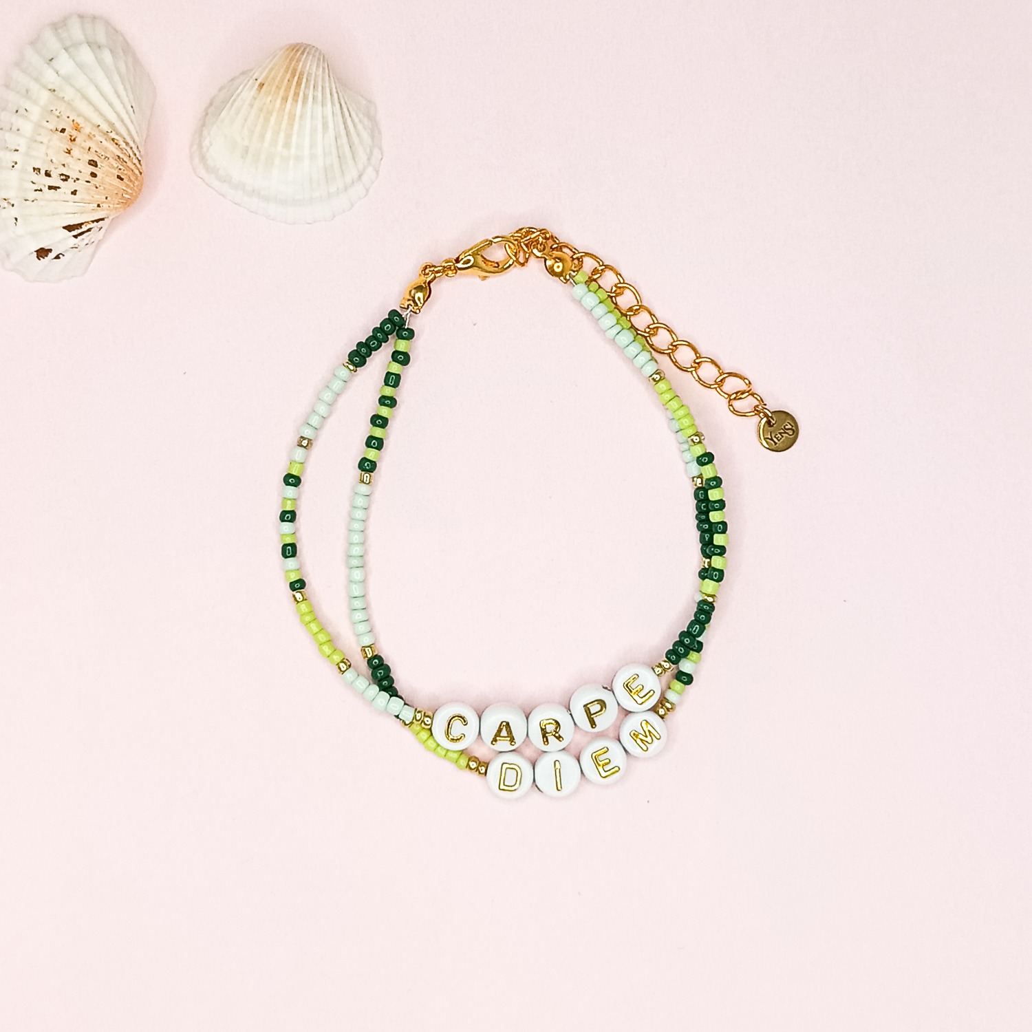Armband_rocailles_carpediem_greenmix