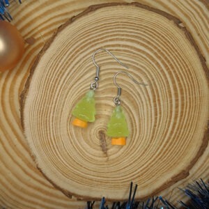 Christmastree glow in the dark oorbellen
