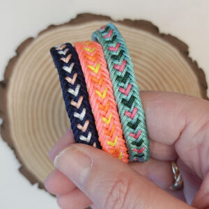 Kumihimo hartjes armband valentijn