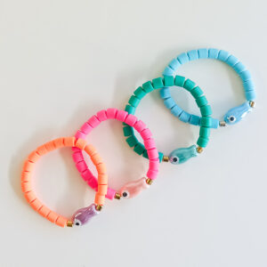 Keramiek vis armbandjes - kind